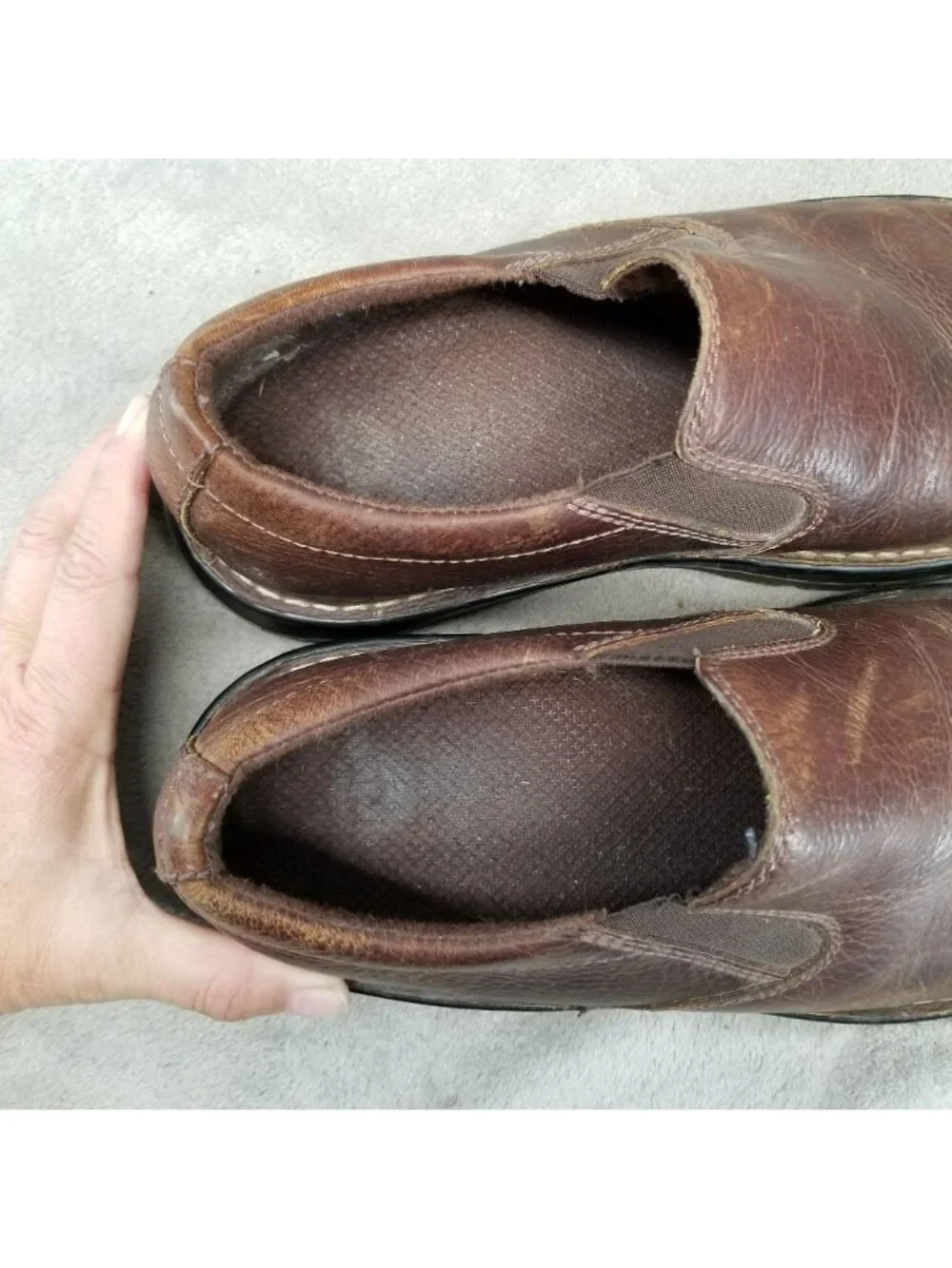 Dr Martens Shoes Mens Size 10 Bryce Brown Leather Slip On Casual *Read*